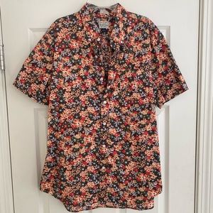 J crew button down floral shirt